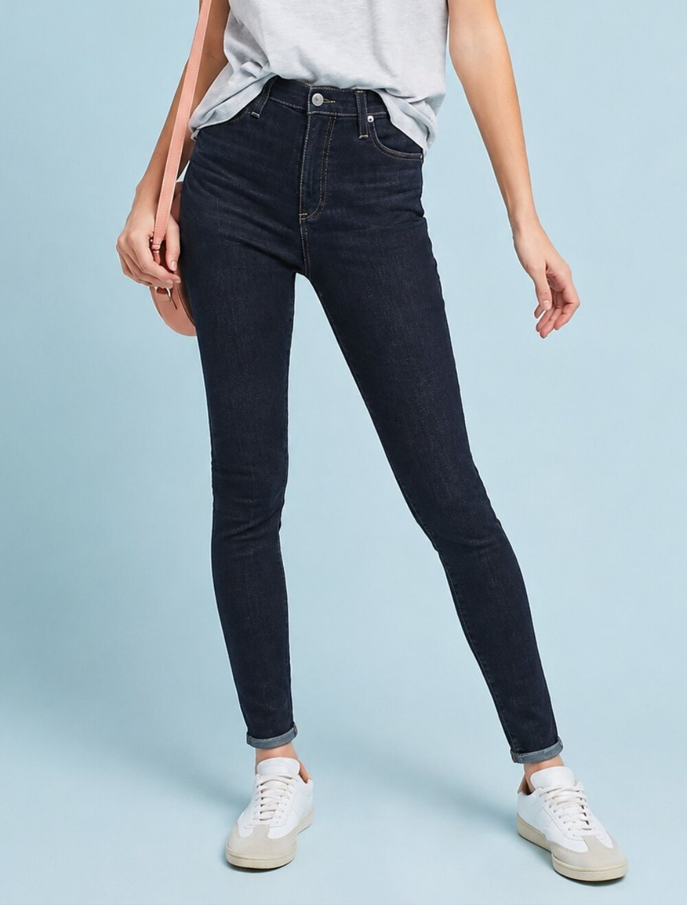 AG The Mila Ultra High Rise Skinny Jeans in Dark Indigo Premium Denim